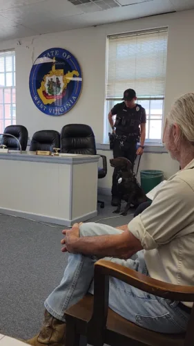 Wellsburg officials get K-9 demonstration